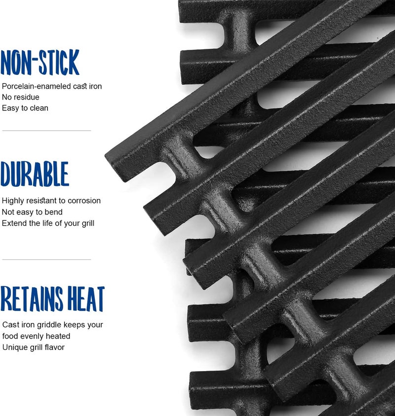 GGC 17" Grill Grates for Charbroil Tru Infrared 4 Burner 463242715 463242716 463276016 466242715 466242716 G533-0009-W1A, Cast Iron Grill Grates for Lowe's 606682 Nexgrill 720-0882A BHG 720-0882 - Image 5